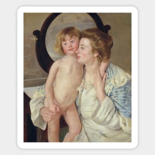 Mother and Child (The Oval Mirror) by Mary Cassatt Magnet